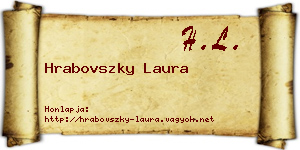 Hrabovszky Laura névjegykártya